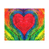 Rainbow Heart of  LOVE Tie-Dye Canvas Print | JamminOn