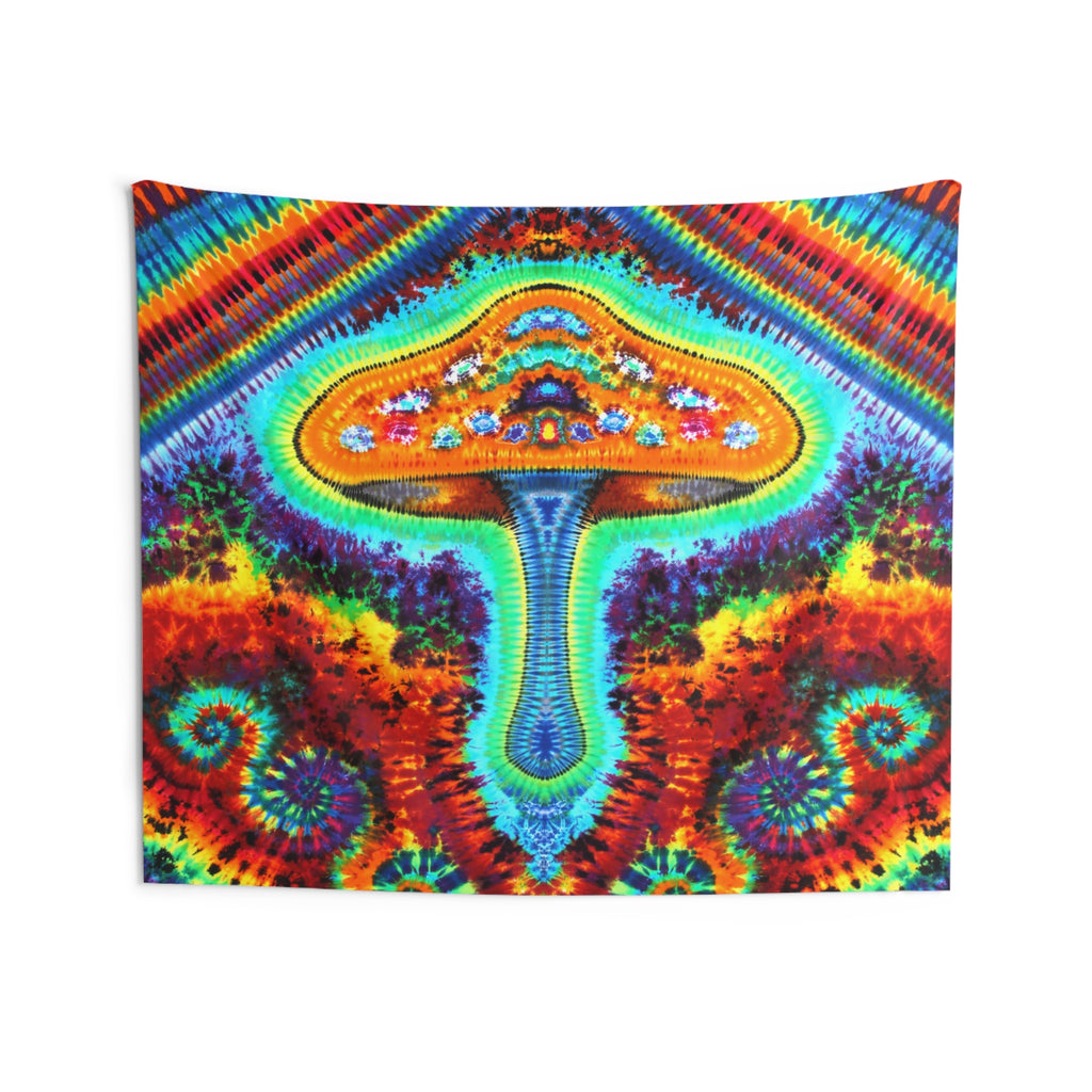 Psychedelic Mushroom Spiral Tie-Dye Tapestry | JamminOn