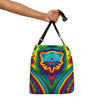 Teal Bear Rainbow Fans Tie-Dye Tote Bag | JamminOn