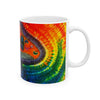 Psychedelic Mushroom Mandala Tie-Dye Ceramic Mug | JamminOn