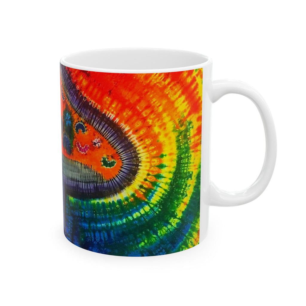 Psychedelic Mushroom Mandala Tie-Dye Ceramic Mug | JamminOn