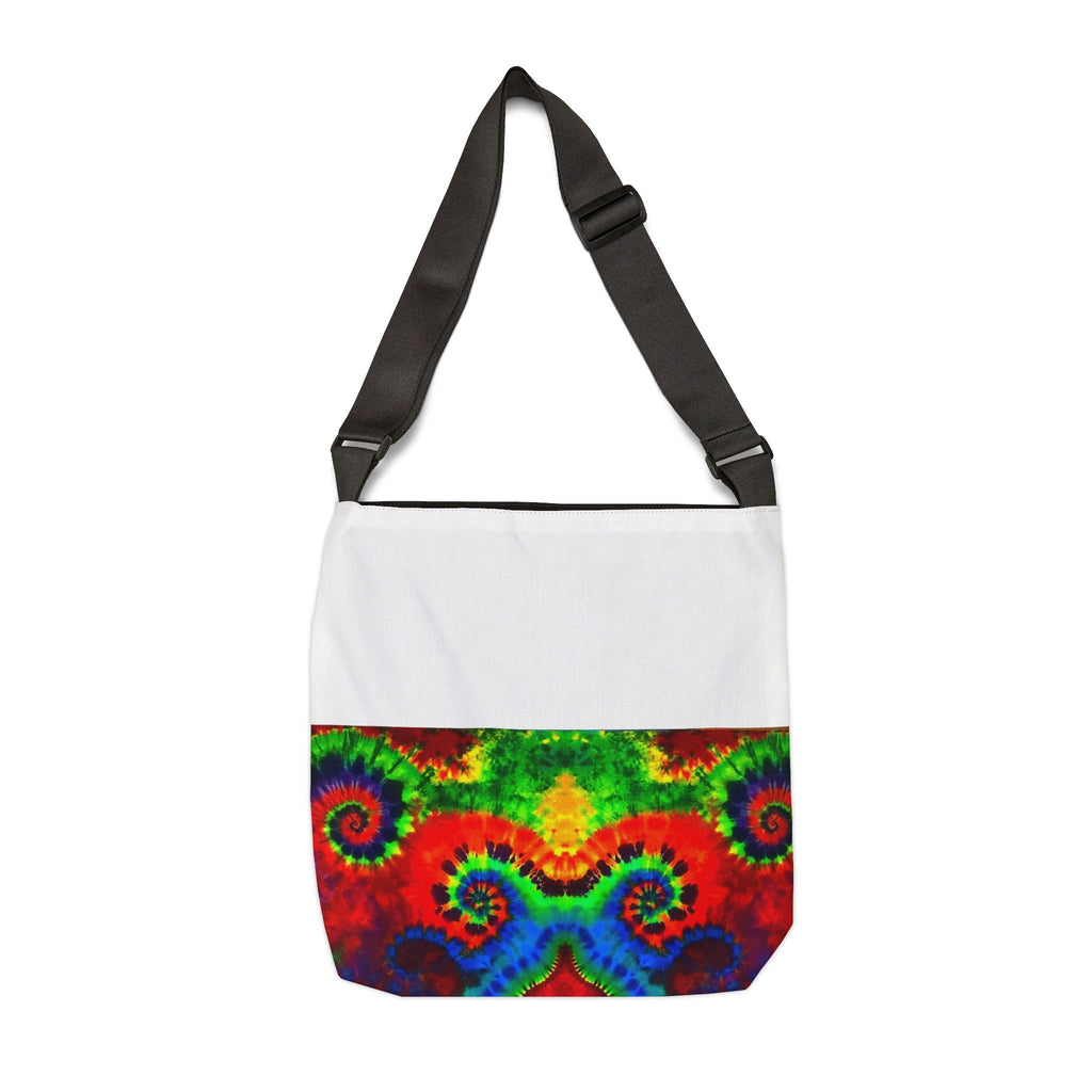 Orange Bear Rainbow Spirals Tie-Dye Tote Bag | JamminOn
