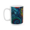 Cosmic Bear Hearts Psychedelic Tie-Dye Coffee Mug | JamminOn