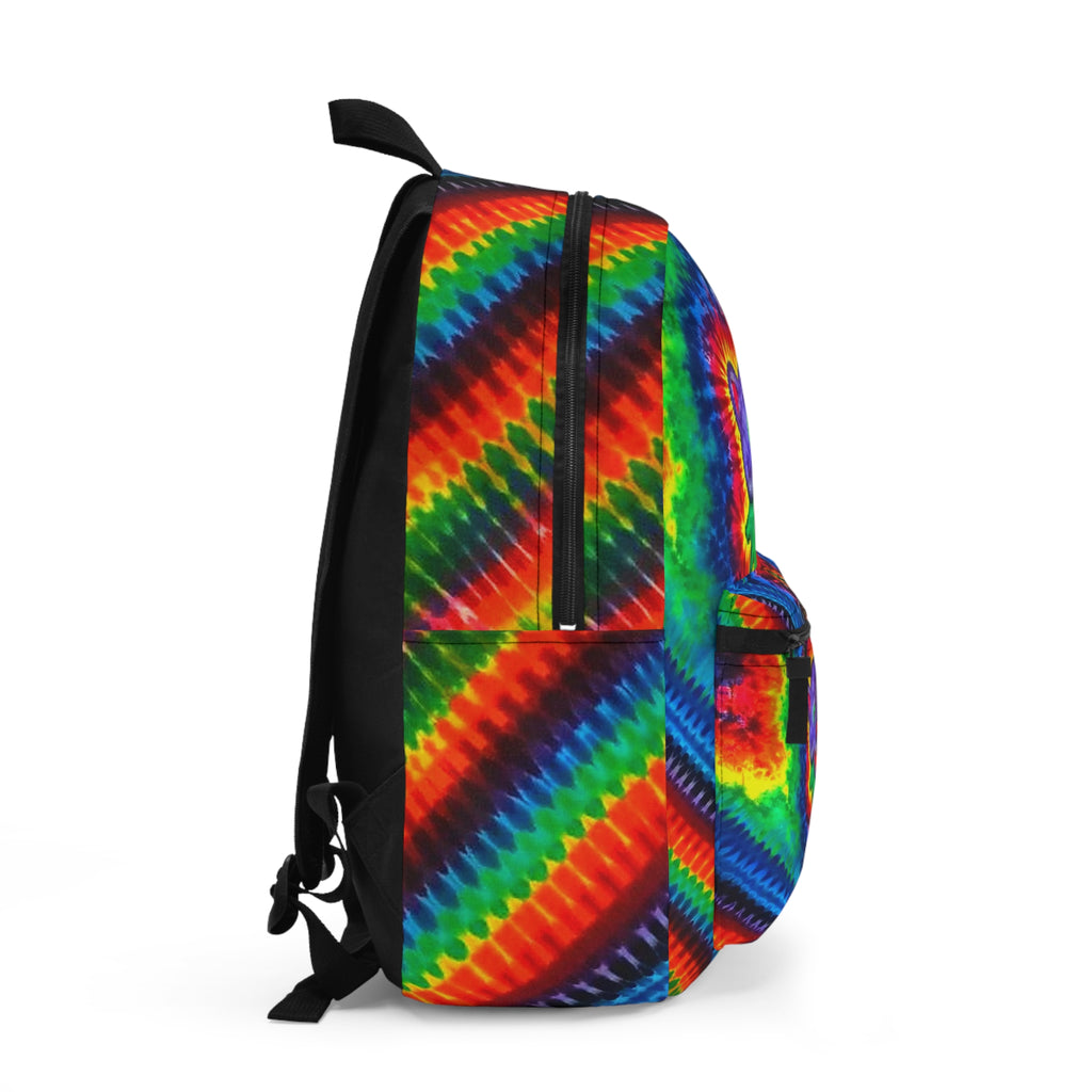 Tie-Dye Dancing Bear Backpack — Colorful Psychedelic School & Festival Bag
