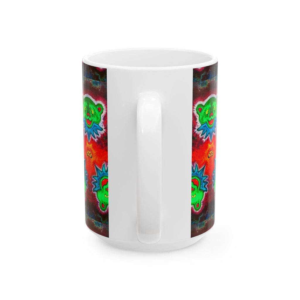 Triple Dancing Bears Tie-Dye Ceramic Mug | JamminOn