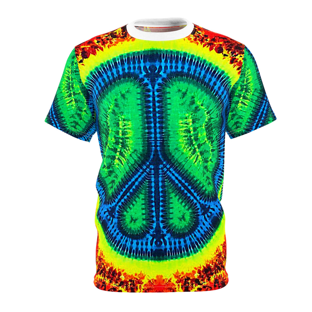 Peace Sign Fire Tie-Dye AOP Shirt | JamminOn