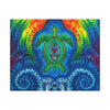 Rainbow Arch Sea Turtle Tie-Dye Canvas Print | JamminOn
