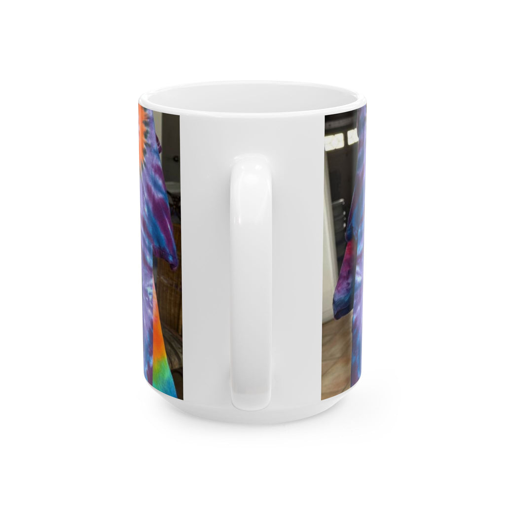Orange Bear Radial Psychedelic Tie-Dye Coffee Mug | JamminOn