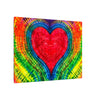 Rainbow Heart of  LOVE Tie-Dye Canvas Print | JamminOn