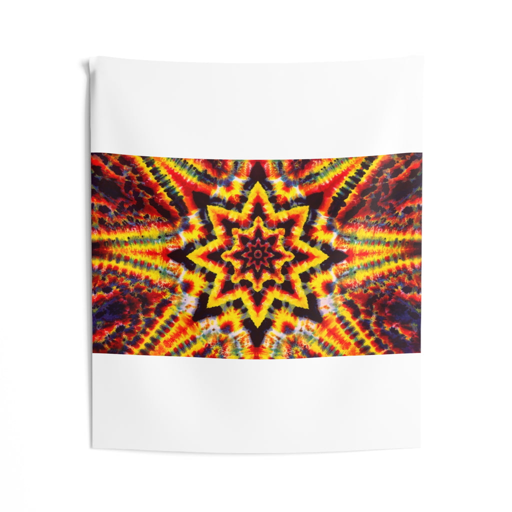 Solar Flare Star Mandala Tie-Dye Tapestry | JamminOn