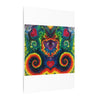 Dancing Bear Rainbow Hearts Tie-Dye Wall Art Canvas Print | JamminOn