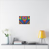 Purple Jerry Bear Chevron Tie-Dye Canvas Print | JamminOn
