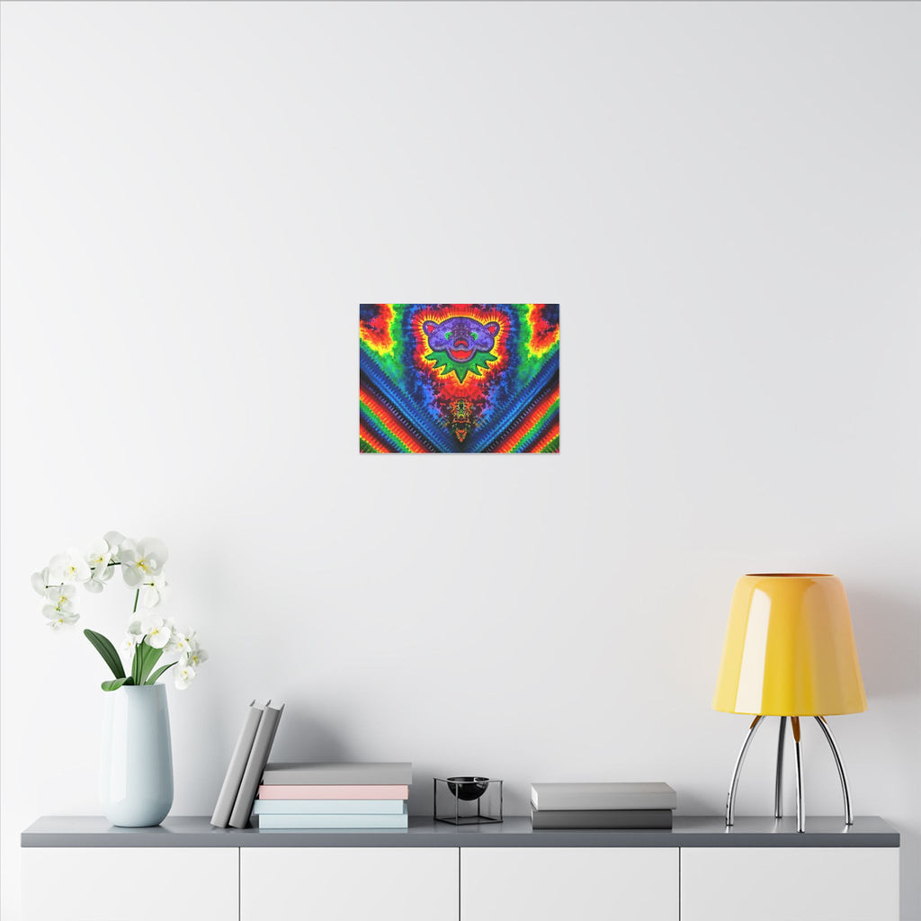 Purple Jerry Bear Chevron Tie-Dye Canvas Print | JamminOn