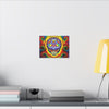 Stealie Skull Bear Heart Tie-Dye Canvas Print | JamminOn