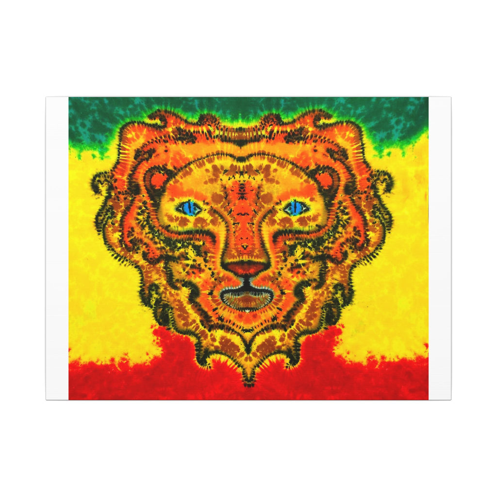 Rasta Lion Tie-Dye Canvas Print | JamminOn