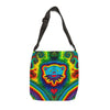 Teal Bear Rainbow Fans Tie-Dye Tote Bag | JamminOn