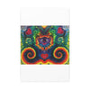 Dancing Bear Rainbow Hearts Tie-Dye Wall Art Canvas Print | JamminOn