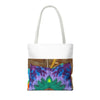 Orange Bear Radial Psychedelic Tie-Dye Tote Bag | JamminOn