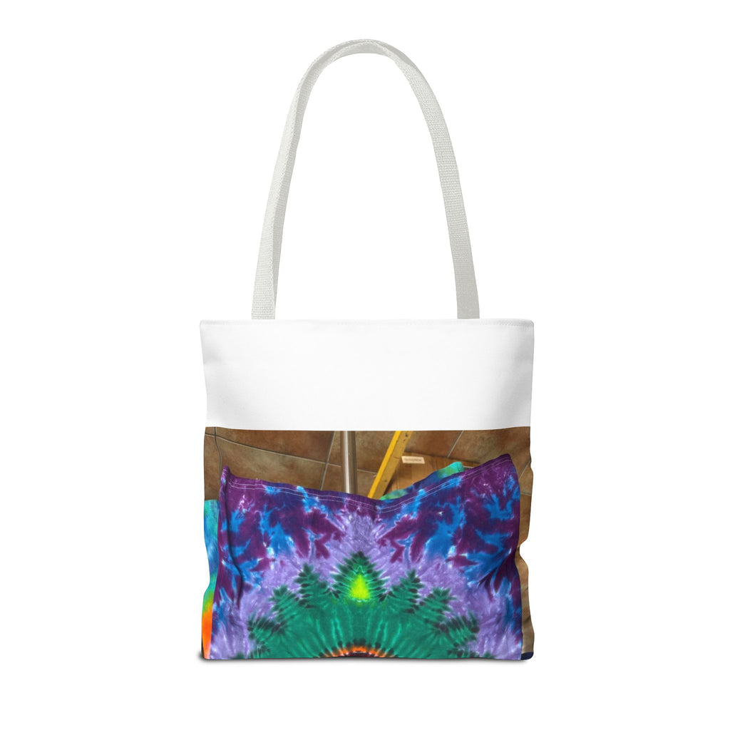 Orange Bear Radial Psychedelic Tie-Dye Tote Bag | JamminOn