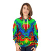 Orange Bear Rainbow Spirals Tie-Dye AOP Hoodie | JamminOn