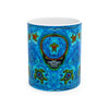 Peace Sign Fire Tie-Dye Ceramic Mug | JamminOn