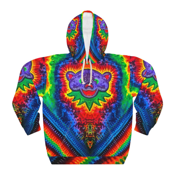 Purple Jerry Bear  Tie-Dye AOP Hoodie | JamminOn
