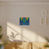 Rainbow Arch Sea Turtle Tie-Dye Canvas Print | JamminOn