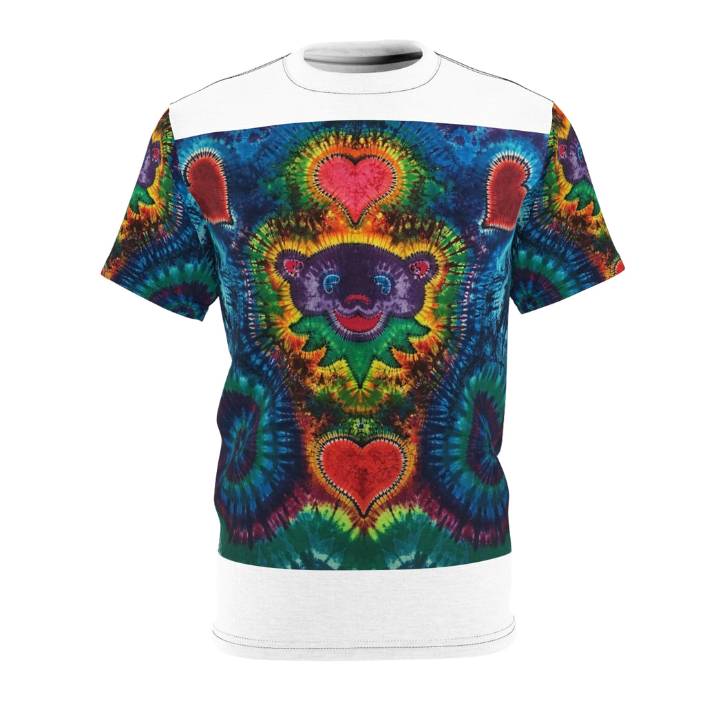 Cosmic Bear Hearts Tie-Dye AOP Shirt - JamminOn