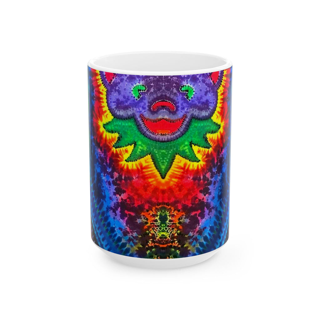 Purple Bear Chevron Tie-Dye Ceramic Mug | JamminOn