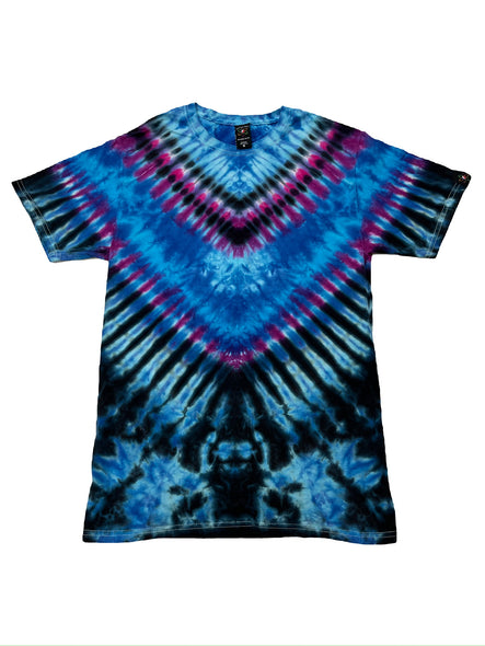 V Blue Tie -Dye Small