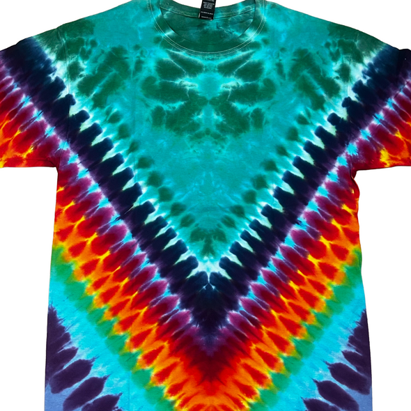 V Pattern Tie-Dye Large