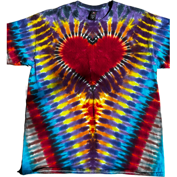 Heart V Tie-Dye Large