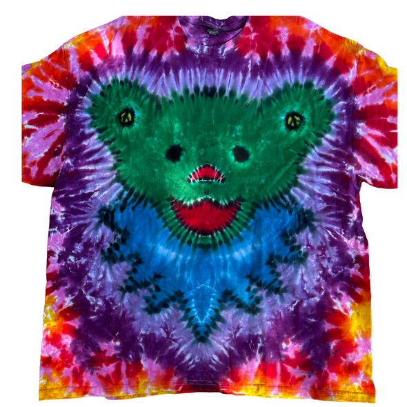 Green/Purple Bear Tie-Dye 2XL