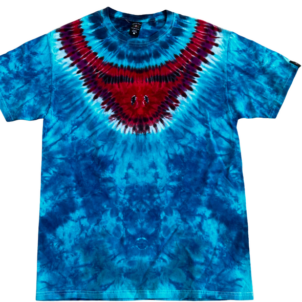 Red/Blue Stealie Tie-Dye Medium