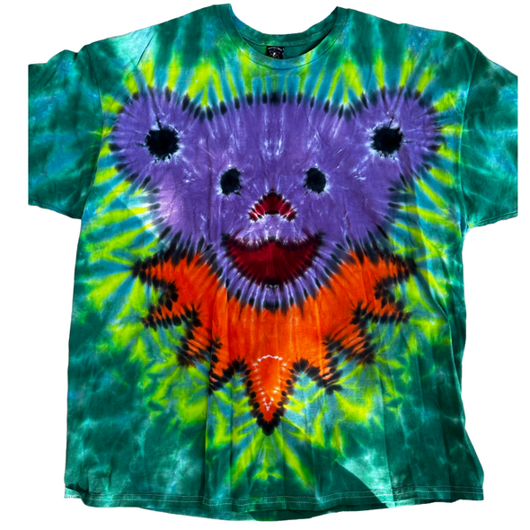 Purple/Green Bear Tie-Dye 2XL