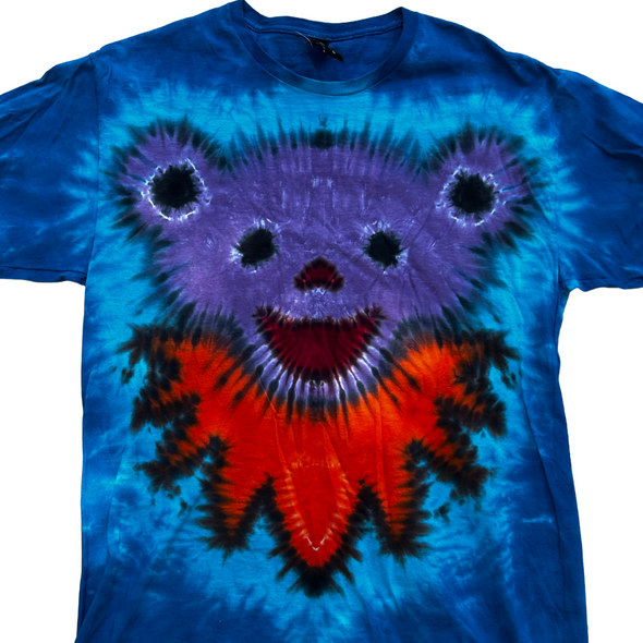 Blue/Purple Bear Tie-Dye Large