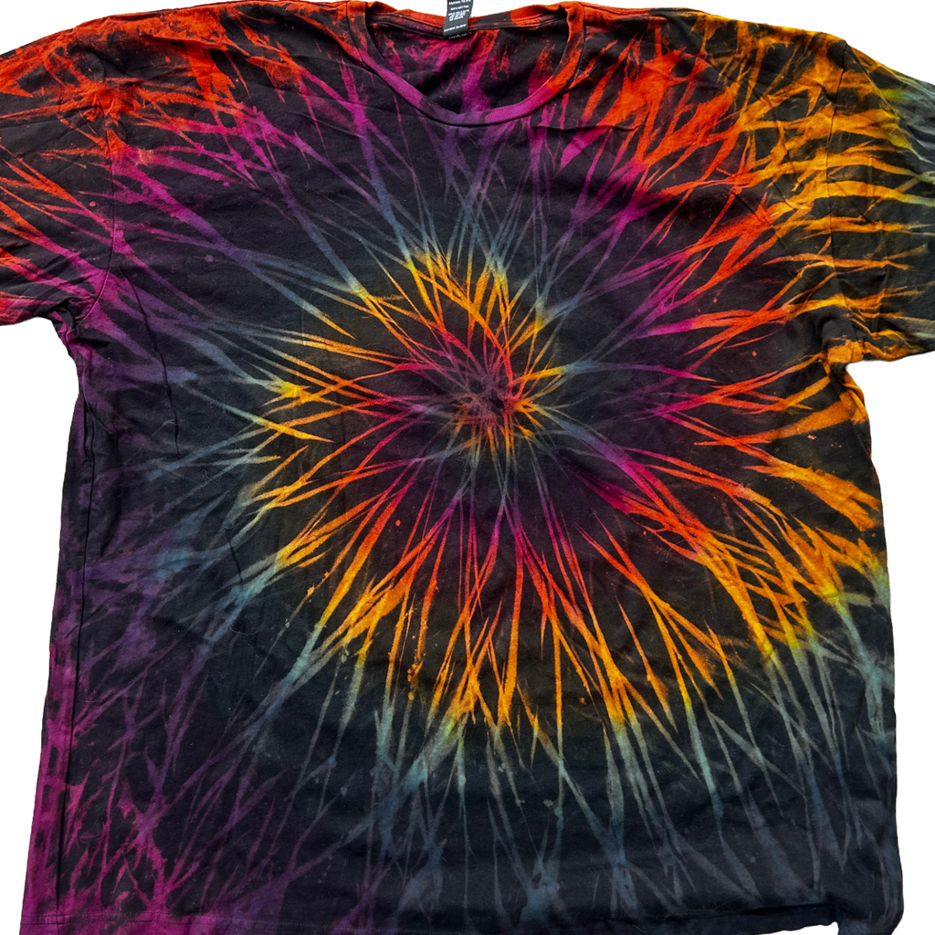 Reverse Dye Spiral Tie-Dye 3XL