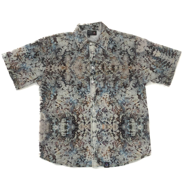 Button Up Shirt - Snow Leopard