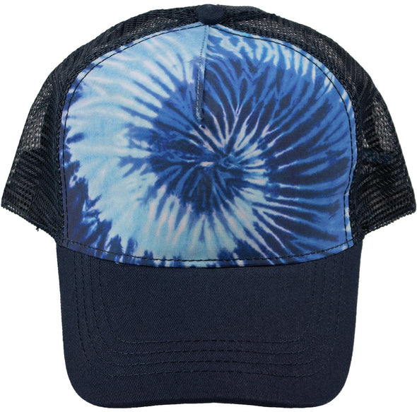 Ocean Blue Spiral Trucker Hat