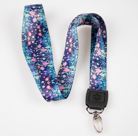 Cyan Liquid Light Lanyard