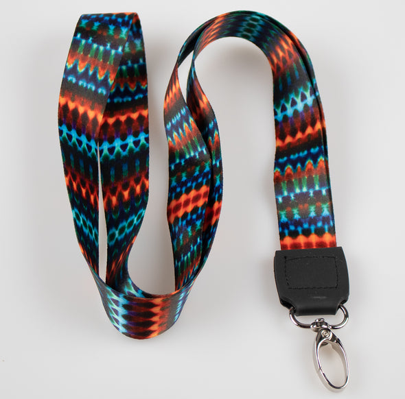 Orange Tribal Lanyard