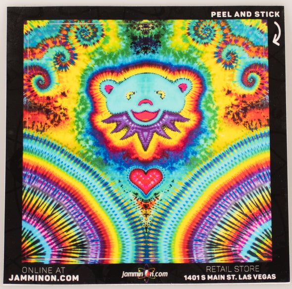 Jammin Love Bear Peel Off Sticker