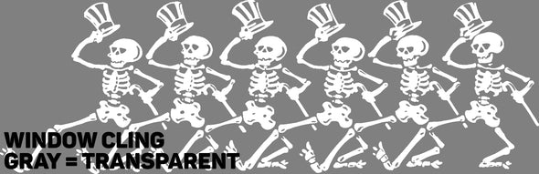 Grateful Dead Dancing Skeleton Window Cling 9.5"