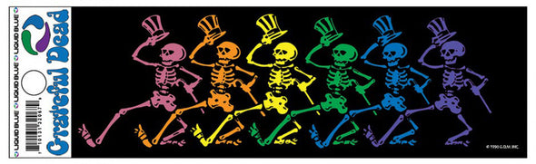 Grateful Dead Dancing Skeleton Sticker 5.25"x 2"