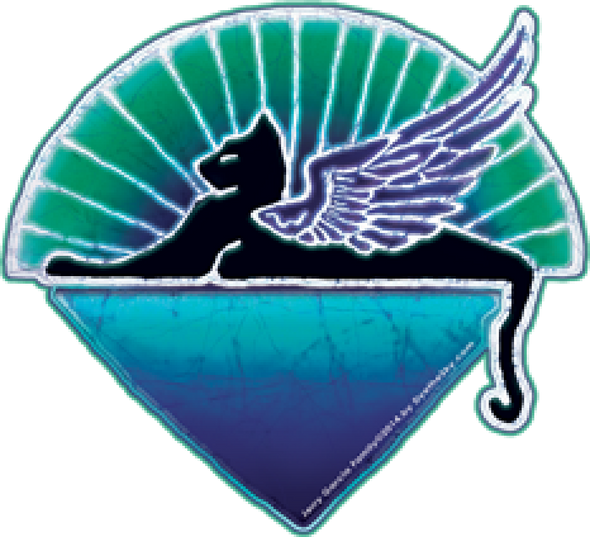 Jerry Garcia Winged Cat Sticker